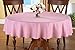 Collections Etc 70 Inch Round Solid Colored Tablecloth, 100% Durable Polyester, Rose