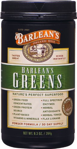 Barlean's Organic Oils Barlean's Greens, 9.3oz, 9.3oz Bottle