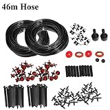 [Free Shipping] 46m Garden Micro Drip Irrigation System Atomization Micro Sprinkler Cooling Kit // Jardín 46m sistema de micro riego por goteo atomización micro aspersión kit de refrigeración