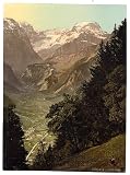 The Valley of Linth (Lintthal) and the Todi, Glarus, Switzerland wall sized print (photochrom) photochrome , 8x10