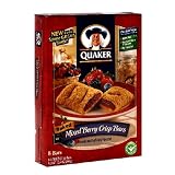 Quaker Baked Mixed Berry Crisp Bars, 8-Count Bars (Pack of 12)