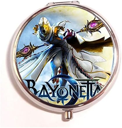Masked Lumen in Bayonetta 2 DIY Outdoor fashion silver Round Pill Storage Case Box Organizer -Silvia Ankova Custom