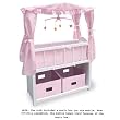 Badger Toys Doll Crib with Canopy and Baskets
