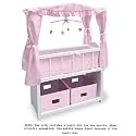 Badger Toys Doll Crib with Canopy and Baskets