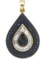 1.00CTW BLACK DIAMOND MICRO-PAVE PENDANT