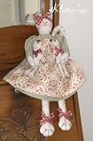 Country Prim Primitve Fabric MUSLIN RAG DOLL/MOTHER CAT AND BABIES
