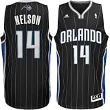adidas Jameer Nelson Orlando Magic Revolution 30 Swingman Performance Jersey - Black (Small)