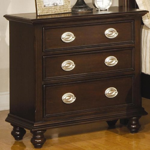 Temre Nightstand in Rich Cappuccino Finish by Coaster Furniture Temre Nightstand in Rich Cappuccino Finish by Coaster Furniture