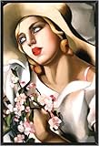 Framed Print by Tamara De Lempicka, Portrait d'une jeune Fille, 25.5 in X 37.5 in.