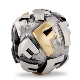 Authentic Pandora Jewelry Silver 14K Letter F Charm by 