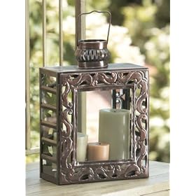 Pack of 4 Filigree Design Rectangular Candle Lanterns by CC Home Furnishings