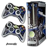 New XBOX 360 Console Protective Decal Skin - Toxicity - Blue