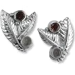 Sterling Silver Garnet & Moonstone Earrings by Sajen