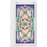Birds-Jewel Tones Wood-Framed Stained Glass Art Panel 20 W X 40 H Joan Baker Designs APW649WHTV by 