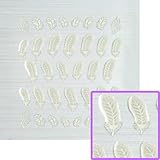 ネイルシール＜ソフトフリル＞羽根/ホワイト