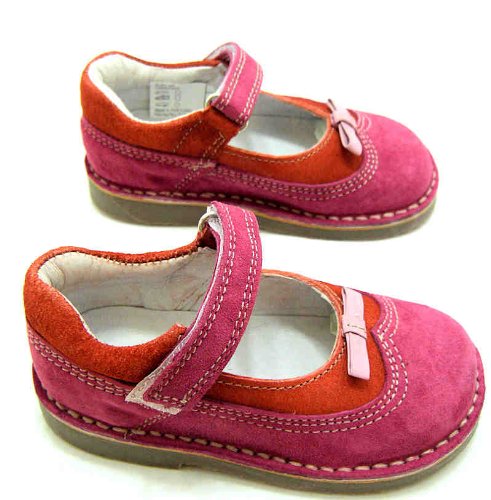 Hush Puppies Girls Suzy New Pink Suede Velcro Mary Jane Shoes