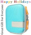 BOXIE Terrific Teal Camera Case for Canon PowerShot, Sony CyberShot, Nikon Coolpix, Pentax Optio, Casio Exilim, Olympus Stylus and Panasonic Lumix
