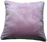 Faux Suede Lilac Purple Square Cushion Cover Piped Edge 43 x 43 cms