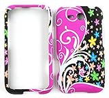 HTC FreeStyle Colorful Small Flowers with Vines on Pink Hard Case,Cover,Fac ....
