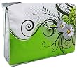 Green Floral Garden 15.4 inch Laptop Padded Compartment Shoulder Messenger Bag for K-Cliffs Lifestyle
