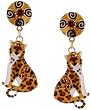 Lunch at The Ritz 2GO USA Leopard Snack Earrings Posts