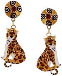 Lunch at The Ritz 2GO USA Leopard Snack Earrings Posts