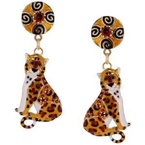 Lunch at The Ritz 2GO USA Leopard Snack Earrings Clips