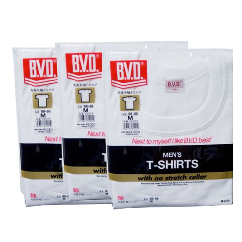 B.V.D.丸首半袖Ｔシャツ ３枚組