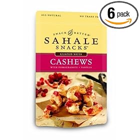 Sahale Snacks Glazed Nuts Cashews with Pomegranate + Vanilla, 4-Ounce Pouches... by Sahale Snacks