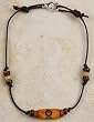Anklet - Beaded, Antiqued Bone