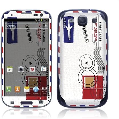TaylorHe Vinyl Skins for Samsung Galaxy S3 Siii i9300 Ultra-slim Perfect Fit Made in Britain Colourful Decal With Patterns envolope, travel, postcard