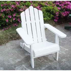 White Adirondack Beach Chair - Folding by Buyers Choice USA
