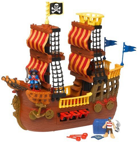 Fisher-Price Imaginext Adventures Pirate Ship [Amazon Frustration-Free Packaging]