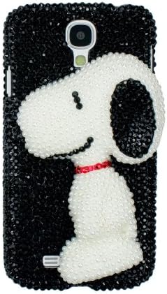 CaseBee® 3D Series - Cute 3D Pearl Snoopy Dog Samsung Galaxy S4 Case - Handmade Bling Bling Rhinestones - Perfect Gift (Package includes Extra Crystals & Screen Protector)