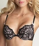 Betsey Johnson Intimates Rebel Rose Push-Up Underwire Bra with Lace