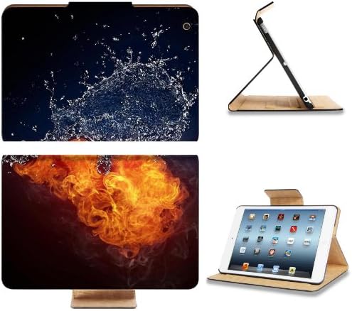 Water and Fire Love Apple Ipad Mini Flip Case Stand Smart Magnetic Cover Open Ports Customized Made to Order Support Ready Premium Deluxe Pu Leather 8 Inch (205mm) X 5 1/2 Inch (140mm) X 11/16 Inch (17mm) Liil Ipad Mini Professional Ipadmini Cases Ipad_mini Accessories Graphic Background Covers Designed Model Folio Sleeve HD Template Designed Wallpaper Photo Jacket Wifi 16gb 32gb 64gb Luxury Protector