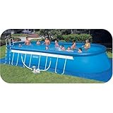 12' x 28' x 48' Ellipse Oval Frame Pool Complete Pool Set w/ 2000 gph Saltwater Pump