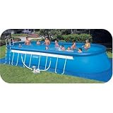 12' x 28' x 48 Ellipse Oval Frame Pool Complete Pool Set w/ 2000 gph Saltwater Pump