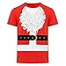 fresh tees® Santa Claus Novelty T-Shirt Christmas Shirts (Large) Red
