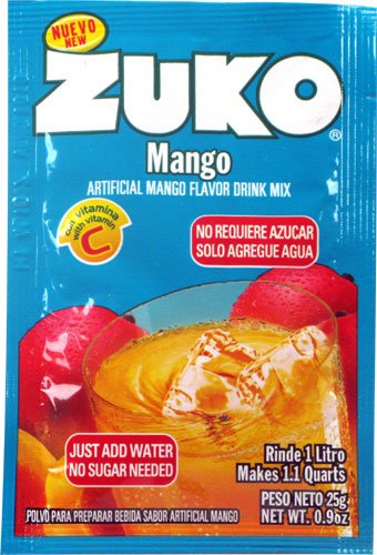 Zuko Mango Flavor Powder Mix Drink 0.9 oz (1 Liter)