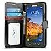 J&D Case Compatible for Galaxy S7 Active Case, Wallet Stand Slim Fit Heavy Duty Protective Shock Resistant Flip Cover Wallet Case for Galaxy S7 Active Wallet, Not for Galaxy S7, Black