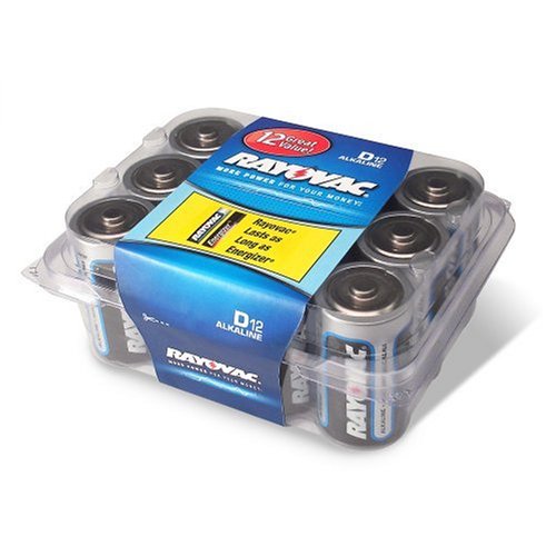 Rayovac 813-12PP Alkaline D Batteries (12-pack)
