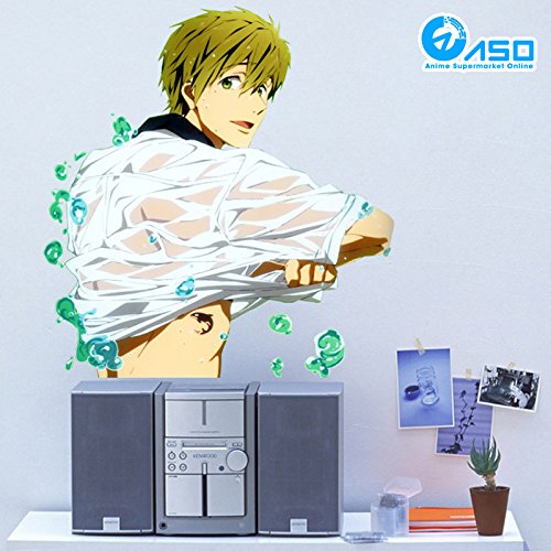 Japanese Anime Wall Sticker car sticker Free!: Eternal Summer Tachibana Makoto COOL decorative PVC Wall Art Home Decor stickers