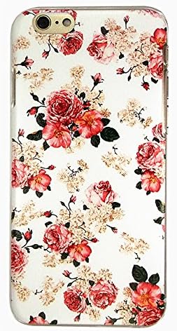 wonpowerroad For apple iphone 6 (4.7inch) case PC NEW slim clear transparent art hipster unique romantic queen red Totem flowers Hard back cases shell cover skin hard bumper with Free Clear Screen Protector (A01)