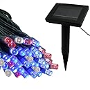 Flipo Solar 100 LED String Light, Red, White and Blue