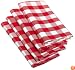 DII Flame Red and White Checkers Napkin Set of 4