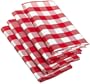 DII Flame Red and White Checkers Napkin Set of 4