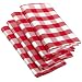 DII Flame Red and White Checkers Napkin Set of 4