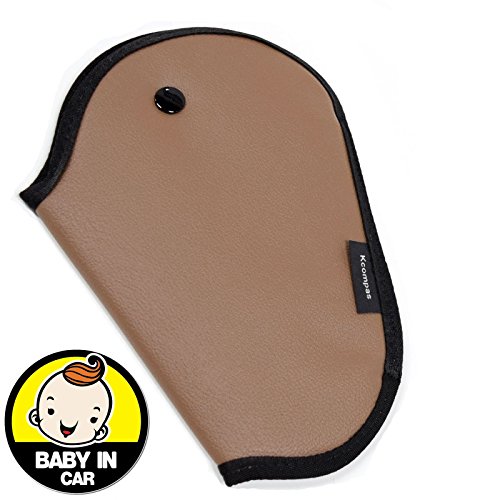 Car Kids Seat Belt Cover Harness Repositions Strap Adjuster Leatherette Pad Belt Booster - 