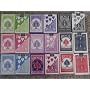 Lot 9 Decks Bicycle Playing Cards Blue, Red Pastel Blue Green Pink Berry Lavendar, Pink on Purple Logo Back and Silver Reverse